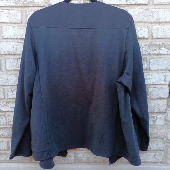 VANESSA WILLIAMS Black Moto Jacket W/Bottom Sequin Layer. Plus Size 1X - Picture 9 of 11